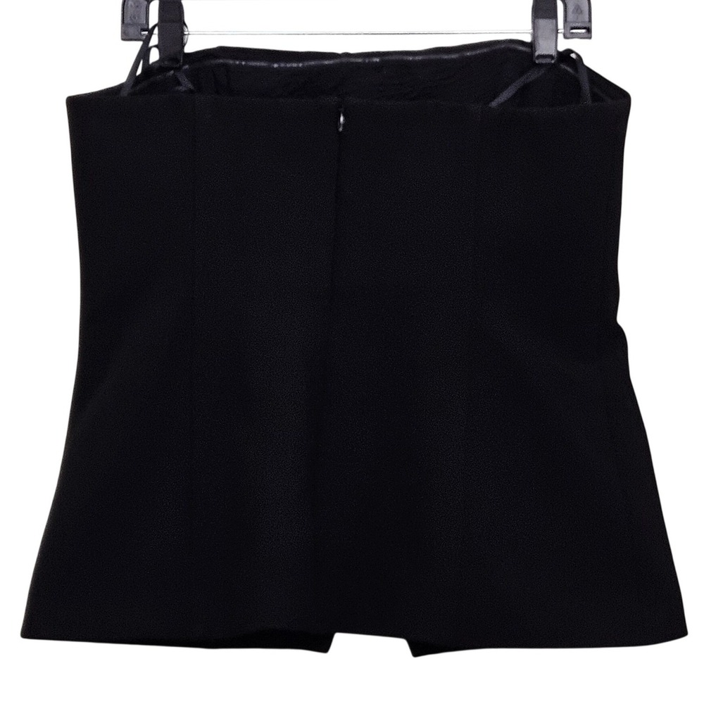 Veronica Beard Forman Bustier Top 12 Black Strapless Crest Button Tailored Chic - Picture 3 of 12